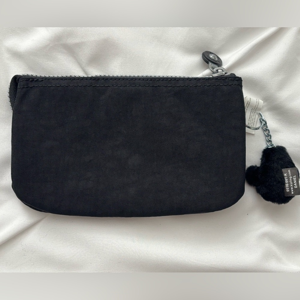 Kipling Black 5-Compartment Cosmetic Pouch w/Gorilla Keychain. EUC. - Picture 4 of 8
